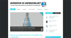 Desktop Screenshot of humidifiervsvaporizers.net